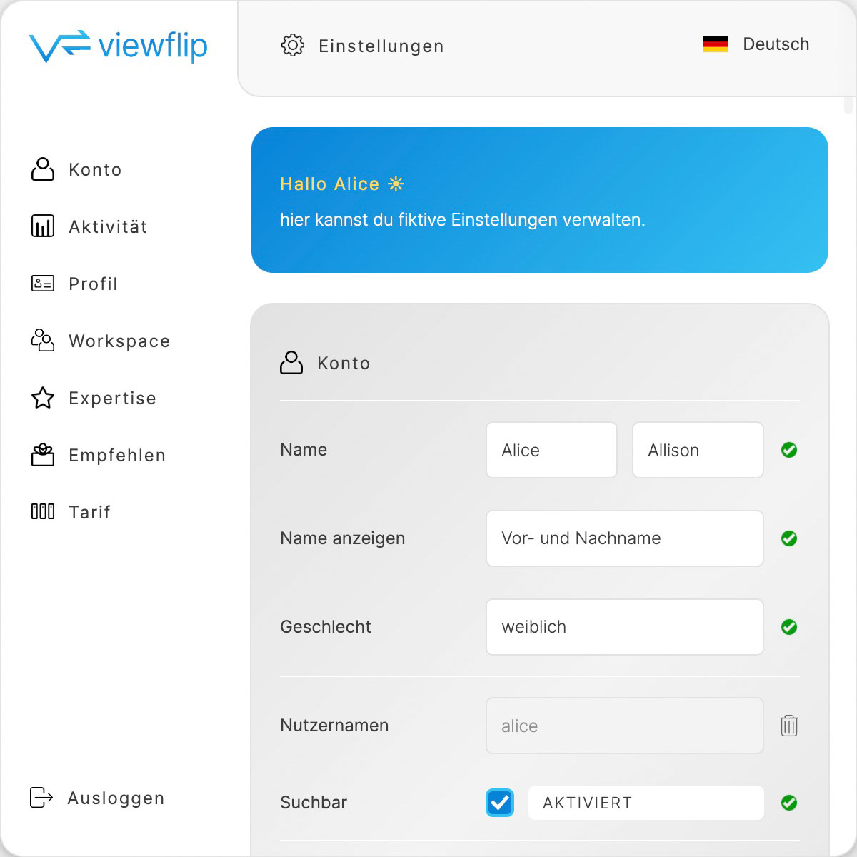 Settings light